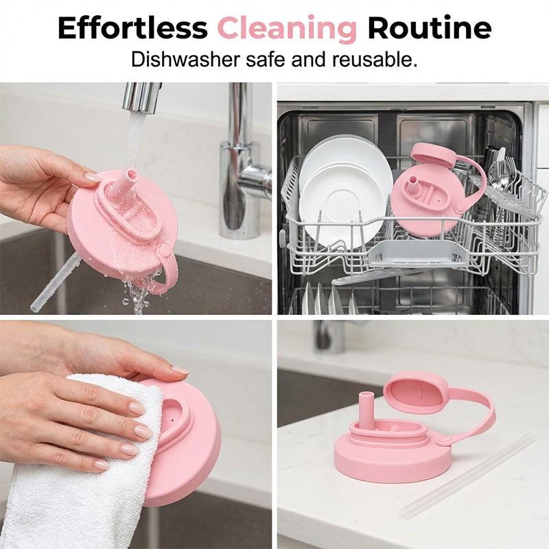 Égayez votre printemps avec un couvercle de canette en silicone avec paille, anti-déversement pour les canettes de boisson standard