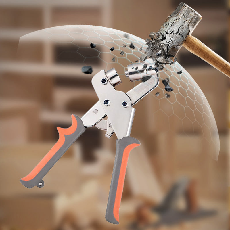 Grommet Pliers for Tarpaulins, 4 Kits (20,500 Grommets Included), 220 mm, Punch Diameter 16/10.5 mm, 0.6 kg