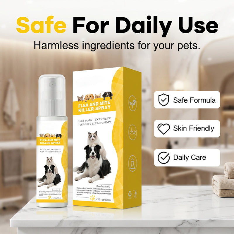 Déduction le Spray antiparasitaire doux pour animaux de compagnie