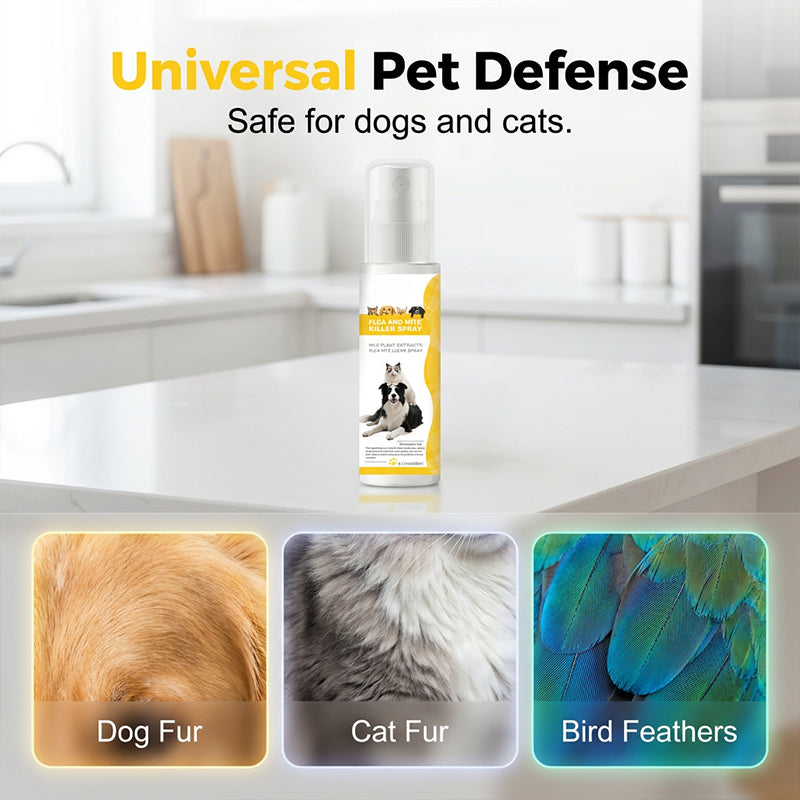 Déduction le Spray antiparasitaire doux pour animaux de compagnie