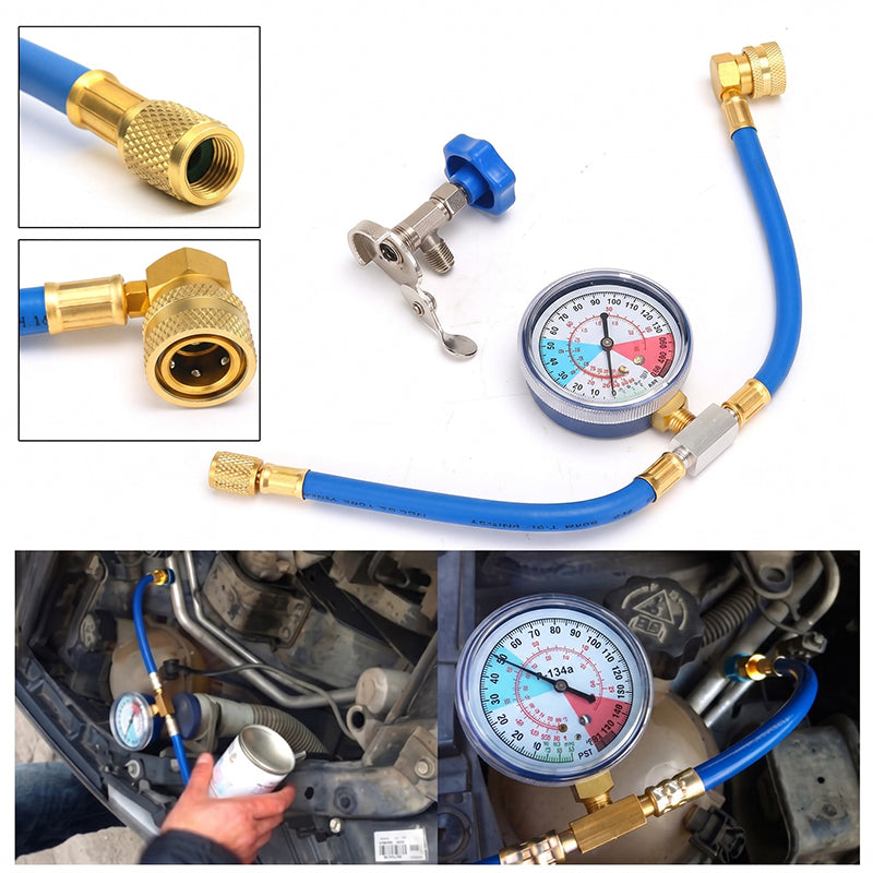R134a Air Conditioning Refrigerant Charging Hose with Gauge