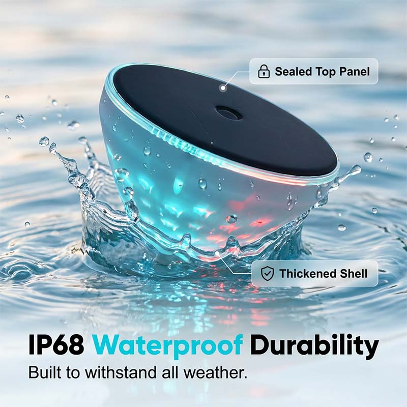 Floating Solar Pool Light with Fish Projection