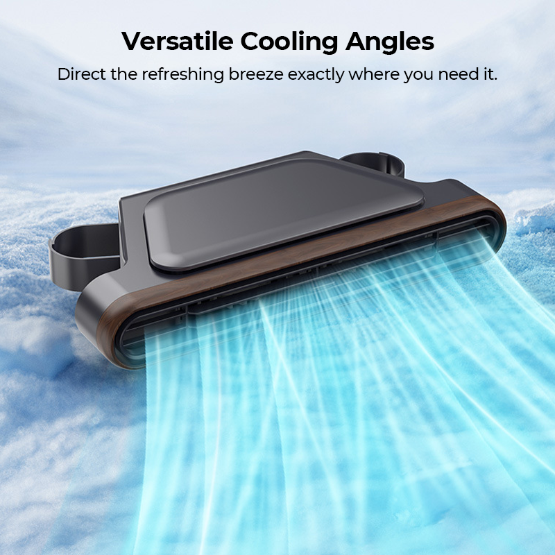 ÉCONOMISEZ 49 % Ventilateur de siège auto BreezGo | Ventilateur rechargeable à 3 vitesses avec clip de fixation et batterie de 3000 mAh | Recharge USB-C pour voitures, voiturettes de golf et camping-cars