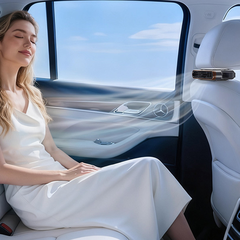 ÉCONOMISEZ 49 % Ventilateur de siège auto BreezGo | Ventilateur rechargeable à 3 vitesses avec clip de fixation et batterie de 3000 mAh | Recharge USB-C pour voitures, voiturettes de golf et camping-cars