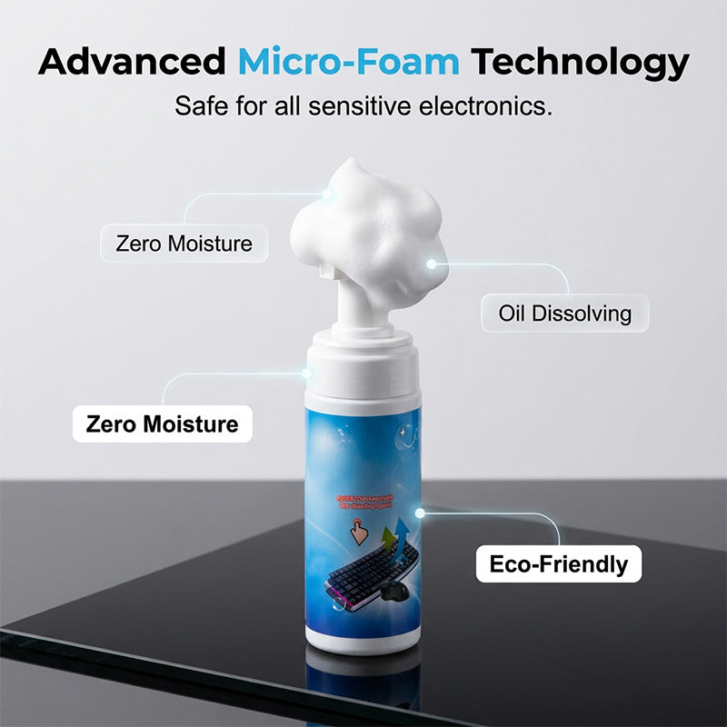 Mousse nettoyante pour clavier et souris