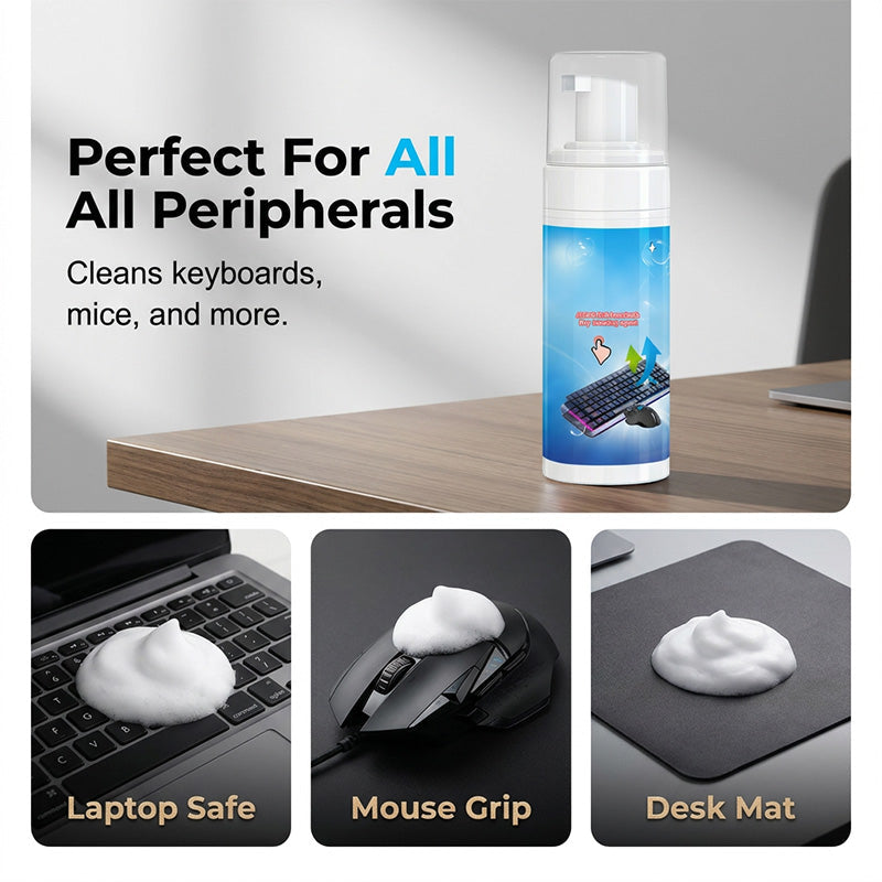 Mousse nettoyante pour clavier et souris