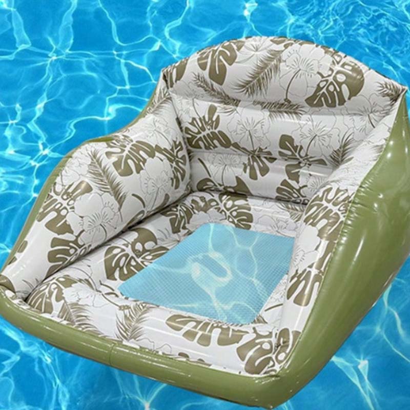U-shaped Pool Float Ergonomic Chair Design, Mesh Seat, Inflatable, 2 Colors, Durable & Portable