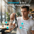 Special offer: Buy 2, get 1 FREE 4-in-1 charging cable with digital display and keychain fast charging, tangle-resistant and compact