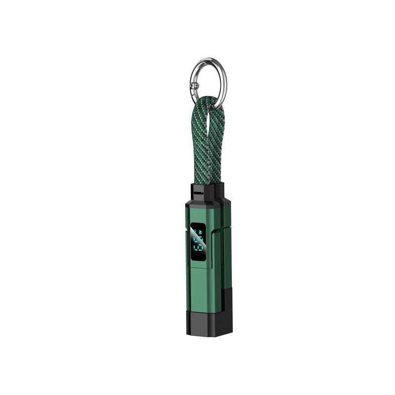 Special offer: Buy 2, get 1 FREE 4-in-1 charging cable with digital display and keychain fast charging, tangle-resistant and compact