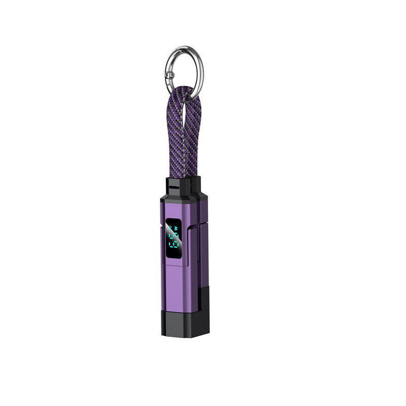 Special offer: Buy 2, get 1 FREE 4-in-1 charging cable with digital display and keychain fast charging, tangle-resistant and compact