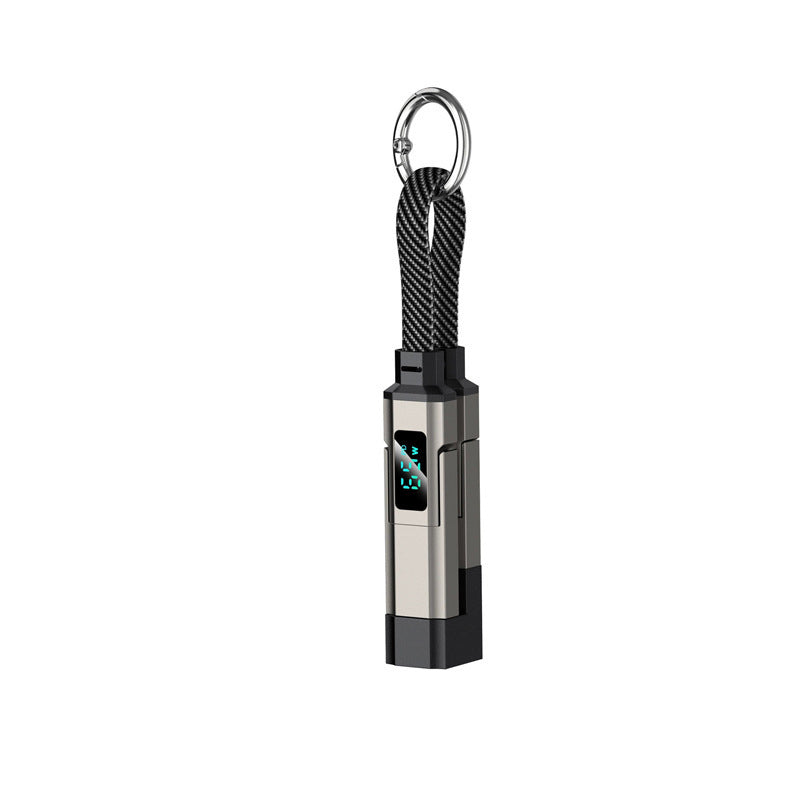 Special offer: Buy 2, get 1 FREE 4-in-1 charging cable with digital display and keychain fast charging, tangle-resistant and compact