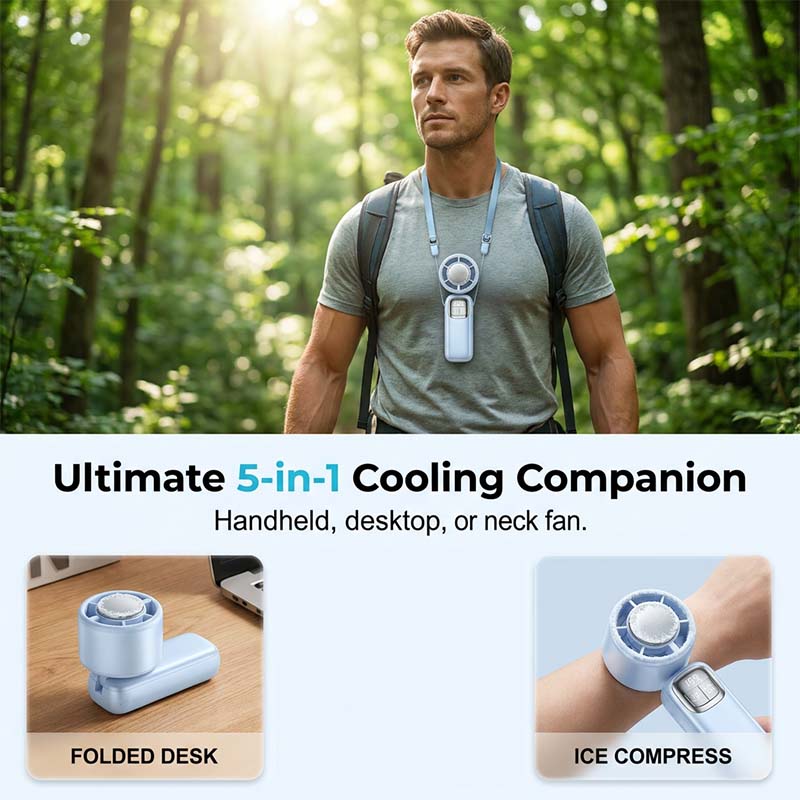 Dét -57 % (était 69,99 maintenant 29,99) Ventilateur portable pliable avec écran LED