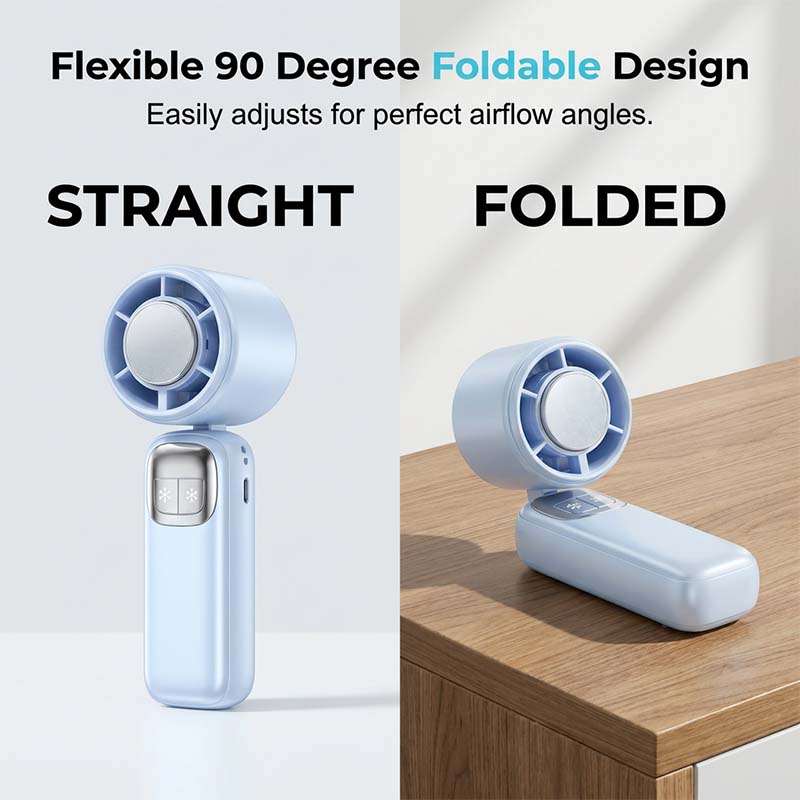 Dét -57 % (était 69,99 maintenant 29,99) Ventilateur portable pliable avec écran LED