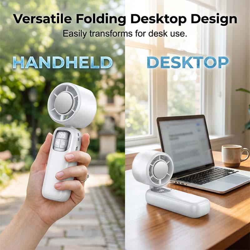 Dét -57 % (était 69,99 maintenant 29,99) Ventilateur portable pliable avec écran LED