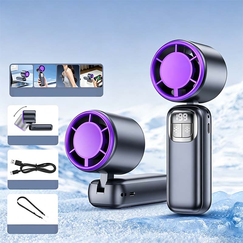 Dét -57 % (était 69,99 maintenant 29,99) Ventilateur portable pliable avec écran LED