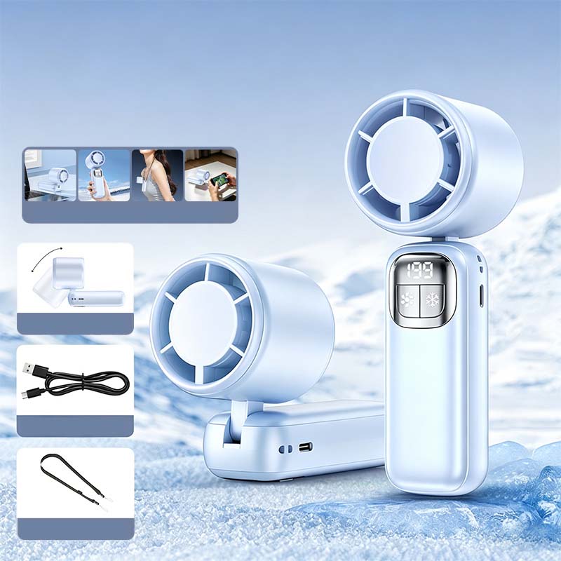 Dét -57 % (était 69,99 maintenant 29,99) Ventilateur portable pliable avec écran LED