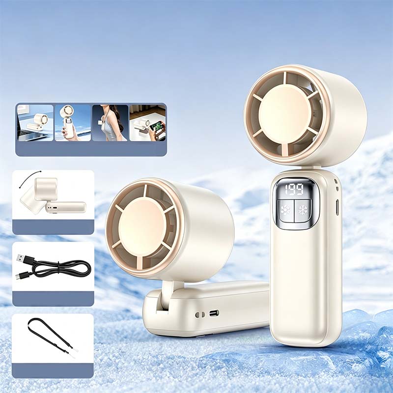 Dét -57 % (était 69,99 maintenant 29,99) Ventilateur portable pliable avec écran LED