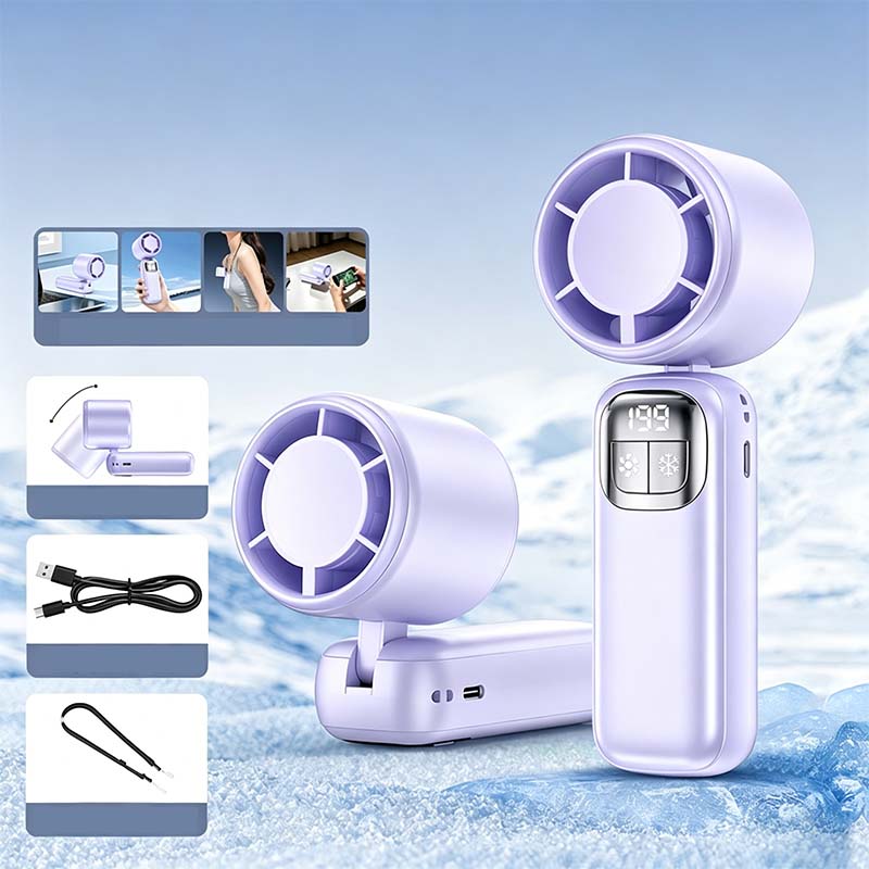 Dét -57 % (était 69,99 maintenant 29,99) Ventilateur portable pliable avec écran LED