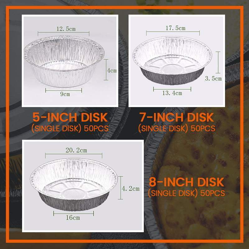 Heavy-Duty Oil-Resistant Round Aluminum Foil Containers