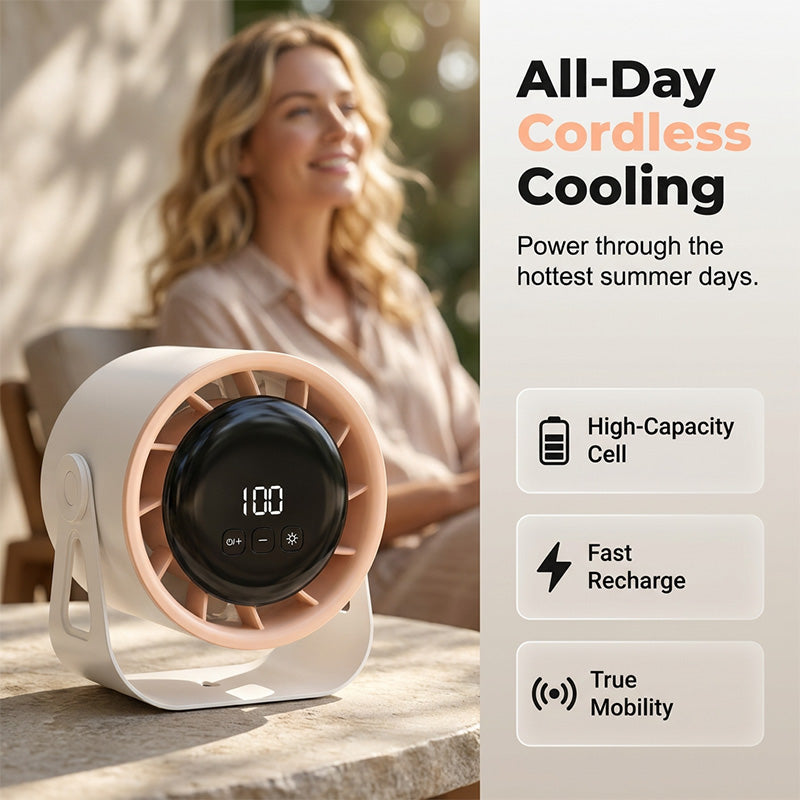 High-velocity suspended circulation fan, 100 speeds