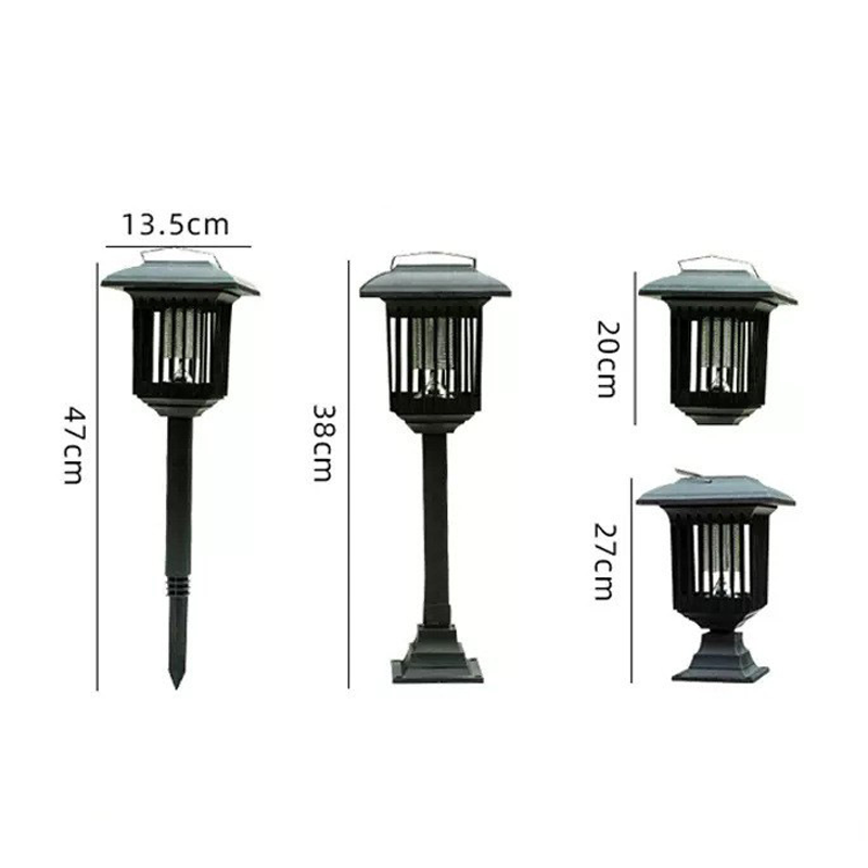 Appareil Anti-Moustiques Solaire Extérieur Double Éclairage (Violet/Blanc), Longue Autonomie, 4 Options, Idéal pour Jardin, Terrasse & Camping