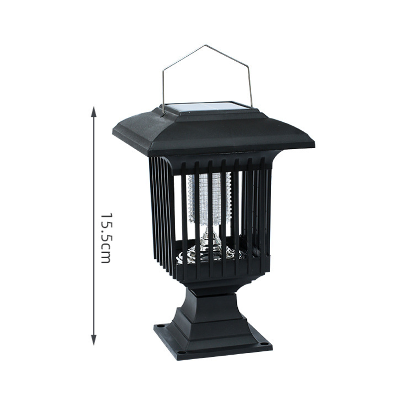 Appareil Anti-Moustiques Solaire Extérieur Double Éclairage (Violet/Blanc), Longue Autonomie, 4 Options, Idéal pour Jardin, Terrasse & Camping