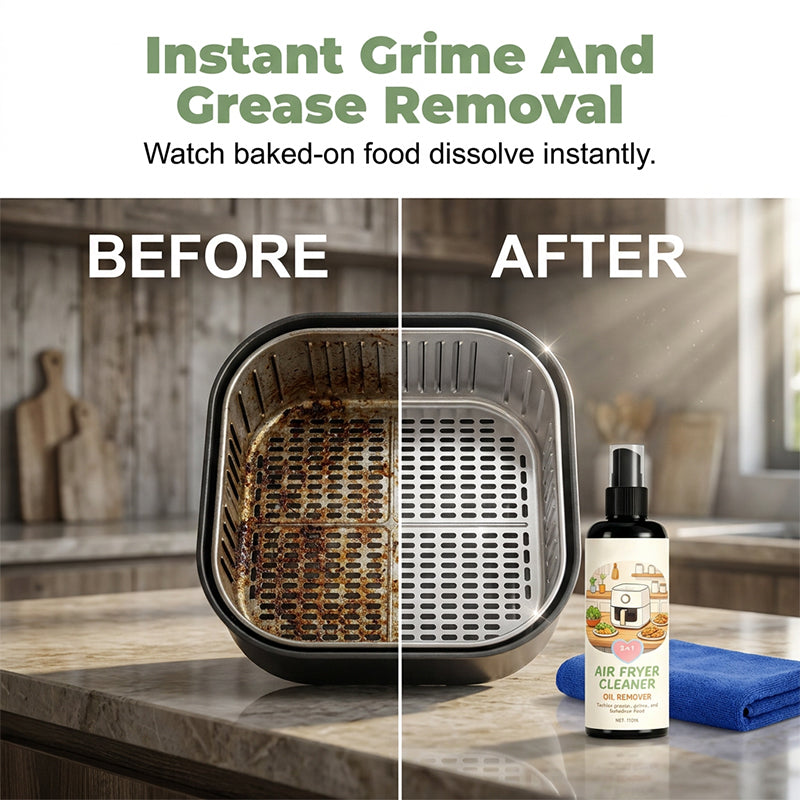 2-in-1 cleaning and degreasing spray for air fryers