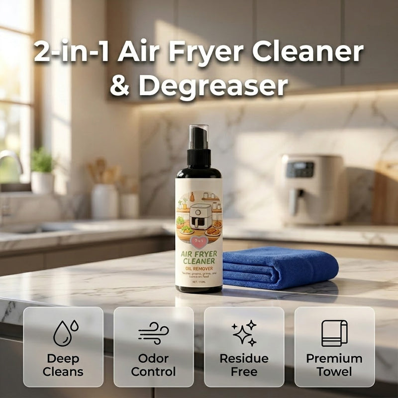 2-in-1 cleaning and degreasing spray for air fryers