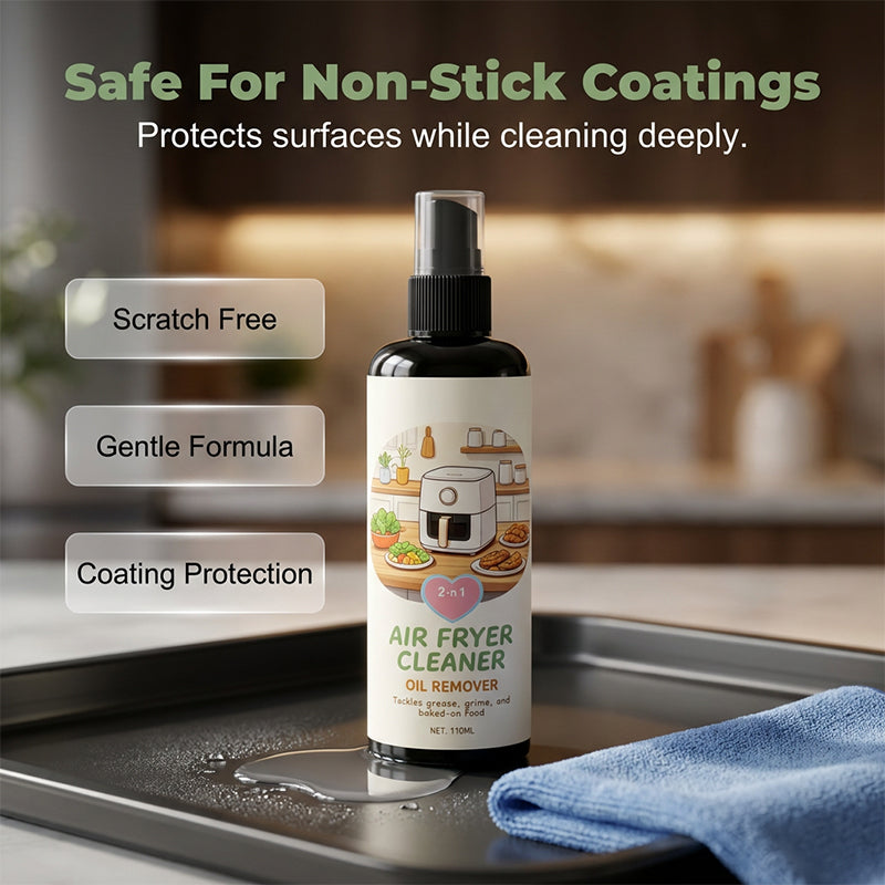 2-in-1 cleaning and degreasing spray for air fryers