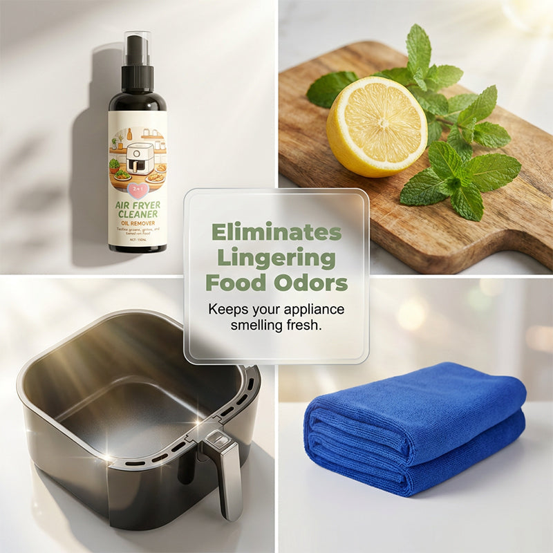 2-in-1 cleaning and degreasing spray for air fryers