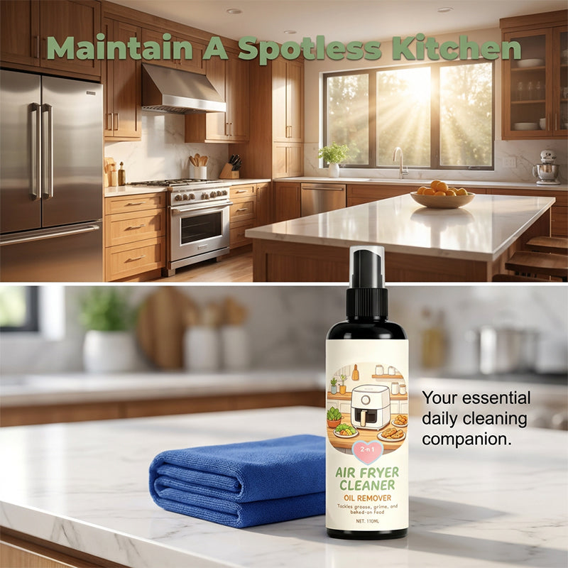 2-in-1 cleaning and degreasing spray for air fryers