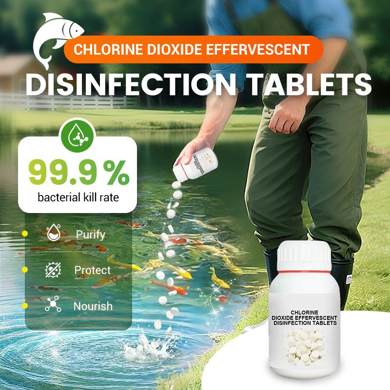 COMPRIMÉS EFFERVESCENTS DE DÉSINFECTION AU DIOXYDE DE CHLORE POUR LA RÉDUCTION