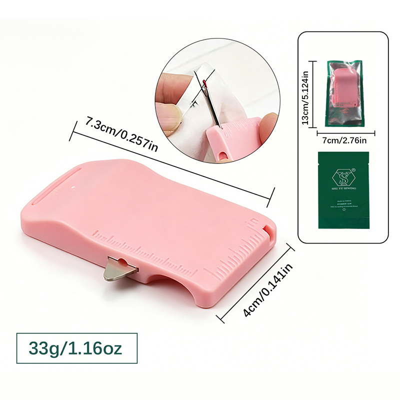 Guide Couture & Découseur Multifonction Précision, Compact, 2 Couleurs, 33g, Idéal Couture & Patchwork