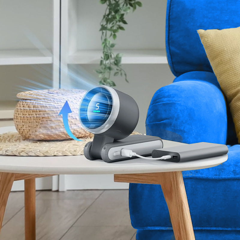 Ventilateur portable turbo 3-en-1 à 5 vitesses, autonomie de 24 h | Le cadeau idéal pour la fête des pères et pour les navetteurs