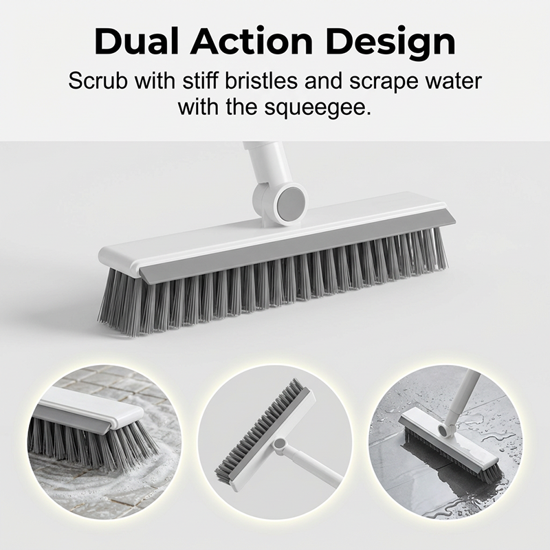 Prix surprise Brosse 2-en-1 pour joints et coins avec raclette