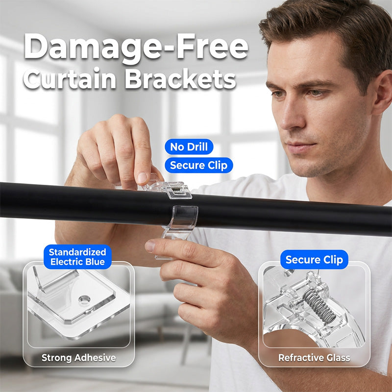 Heavy-Duty Self-Adhesive Rod Holders