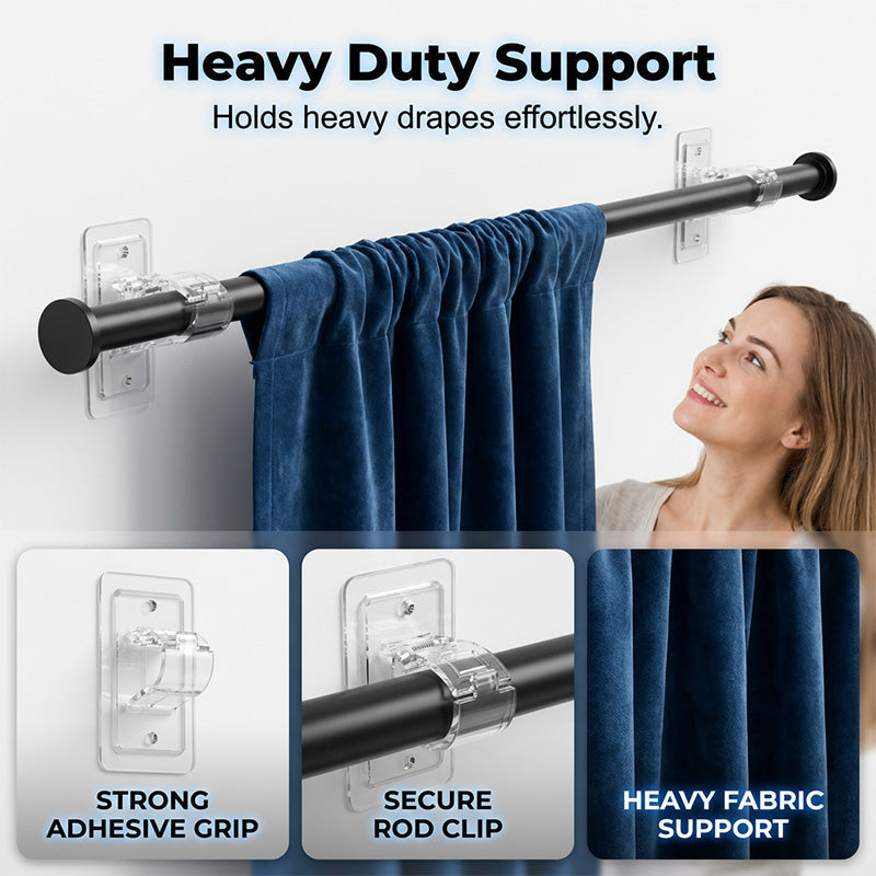 Heavy-Duty Self-Adhesive Rod Holders