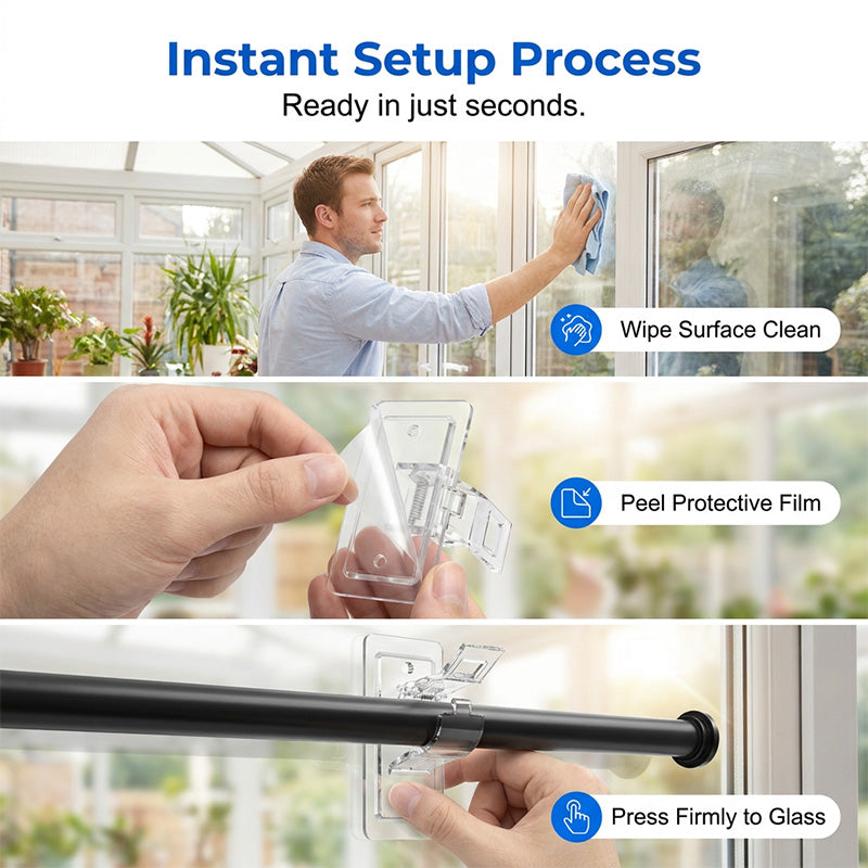 Heavy-Duty Self-Adhesive Rod Holders