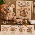 Vintage Handmade Mouse Shaped Sewing Kit Compact and Unique Design