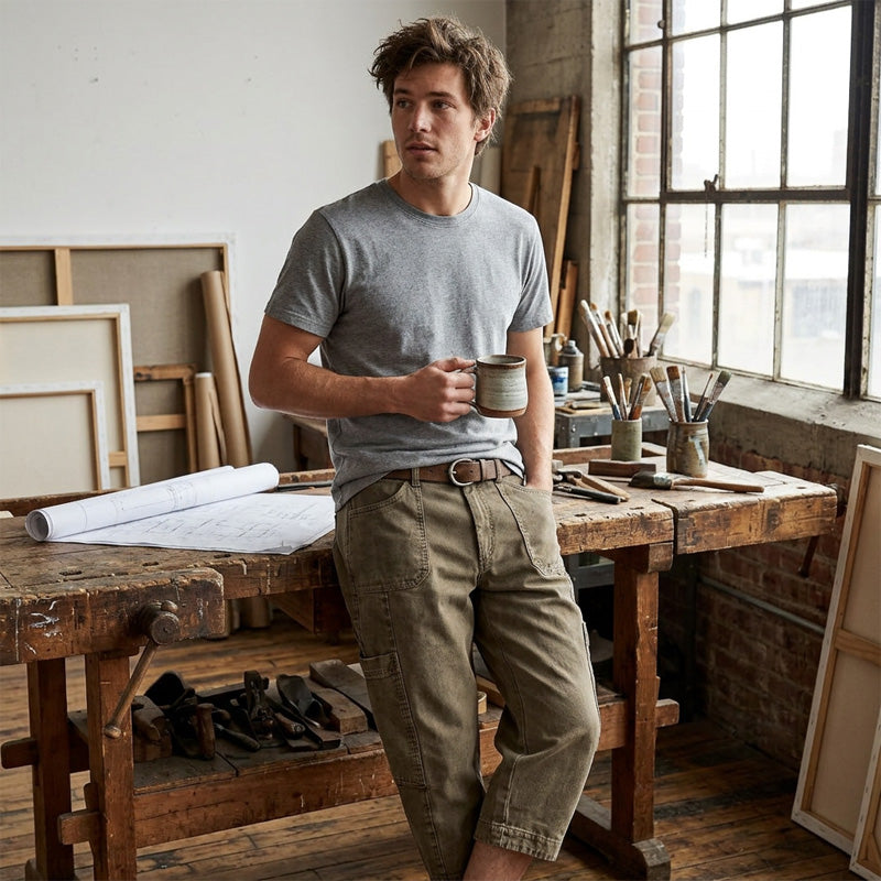 Pantalon cargo capri décontracté coupe ample, poches multiples, tissu respirant, 6 tailles, idéal pour l'été et le quotidien