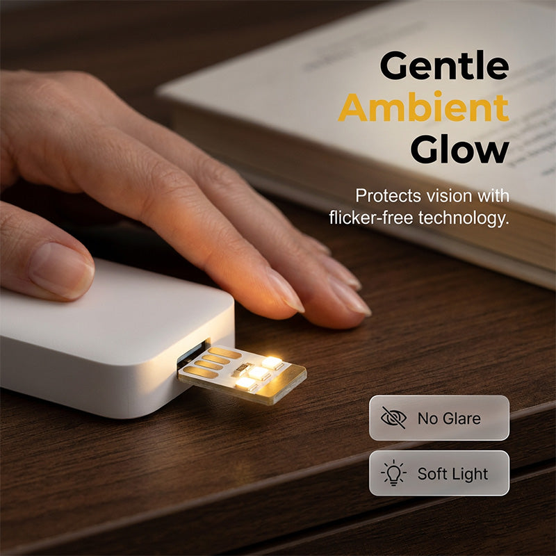 Mini veilleuse LED USB portable, lumière douce