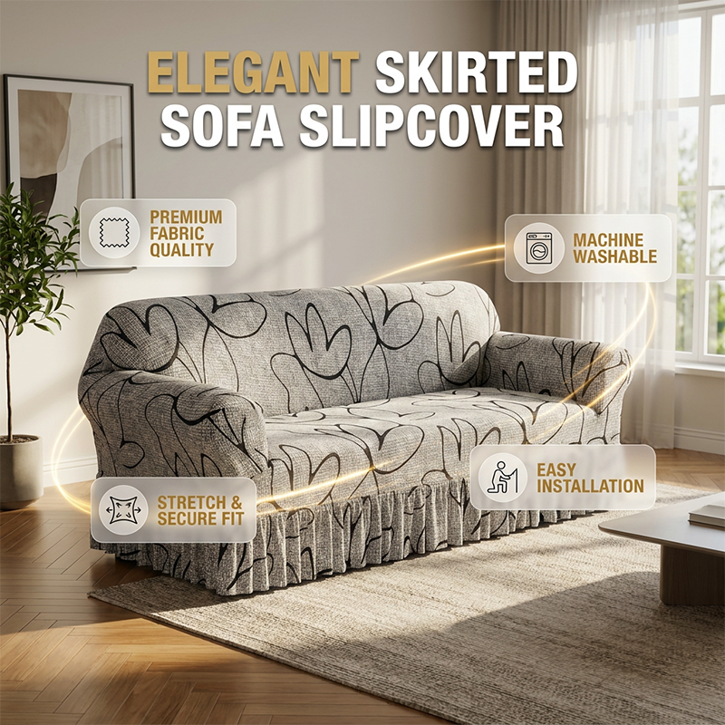 DE RDUCTION Housses de canapé universelles extensibles en tissu élastique avec fixation antidérapante