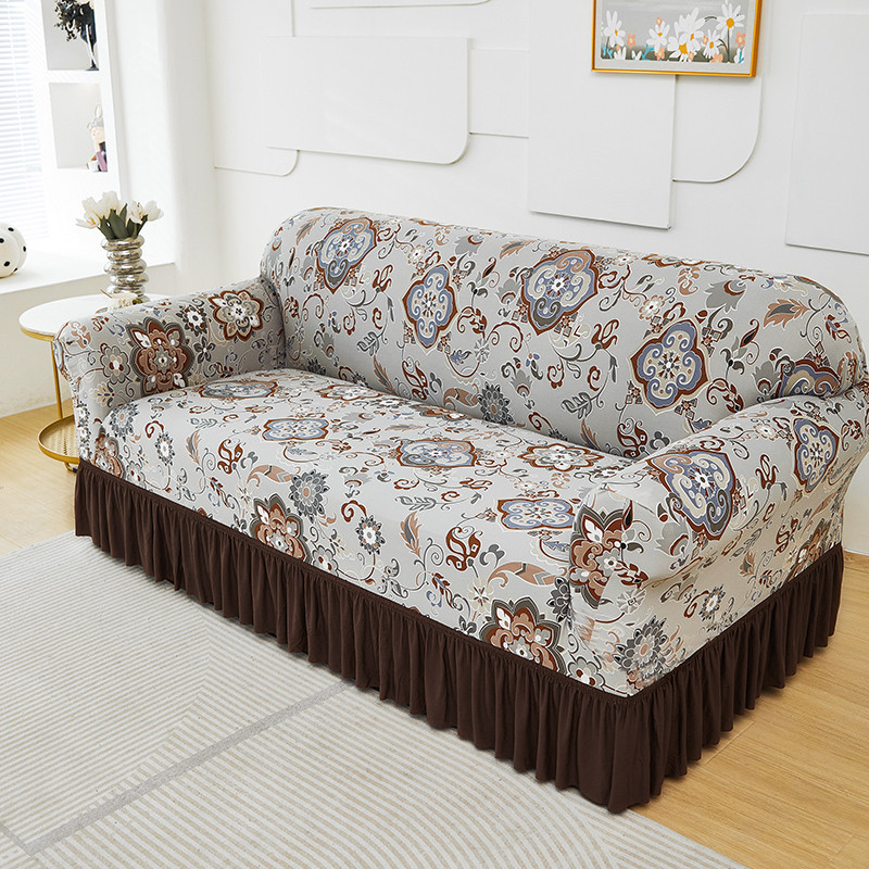 DE RDUCTION Housses de canapé universelles extensibles en tissu élastique avec fixation antidérapante