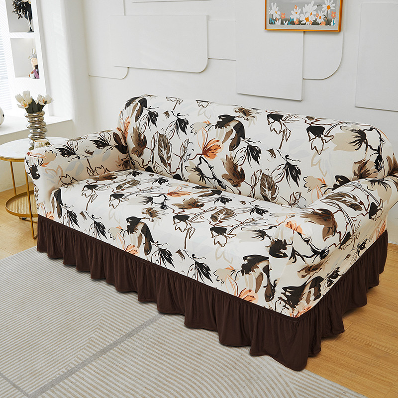 DE RDUCTION Housses de canapé universelles extensibles en tissu élastique avec fixation antidérapante
