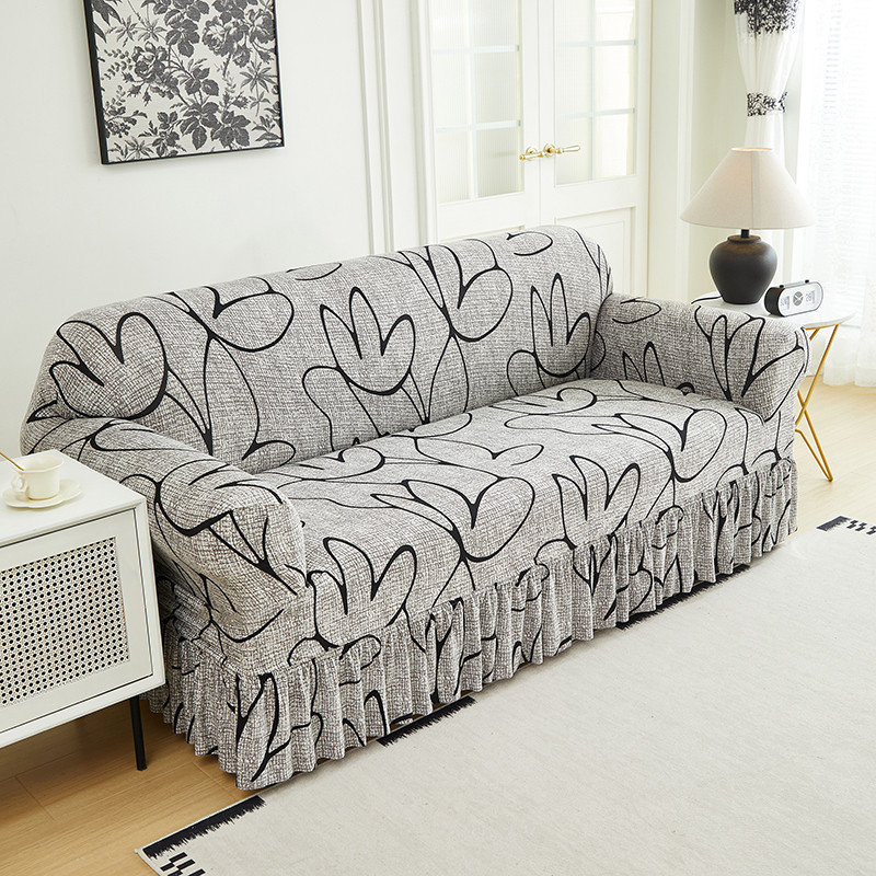 DE RDUCTION Housses de canapé universelles extensibles en tissu élastique avec fixation antidérapante