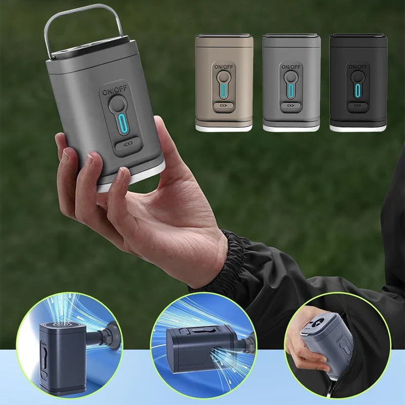 LIMITE 50% DE RÉDUCTION Pompe à air rechargeable pour camping, gonflage rapide, compacte, 5 embouts