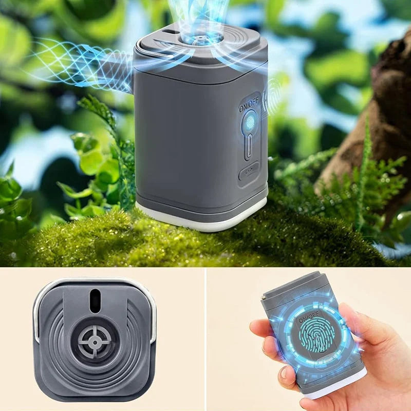 LIMITE 50% DE RÉDUCTION Pompe à air rechargeable pour camping, gonflage rapide, compacte, 5 embouts
