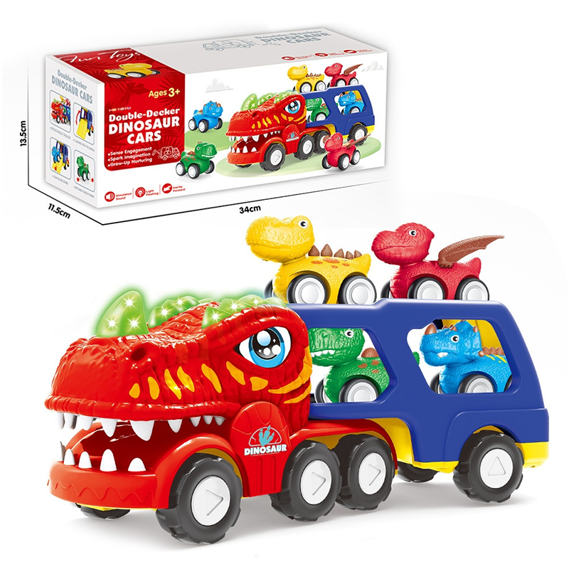 Camion de transport de dinosaures à deux étages (jouet)