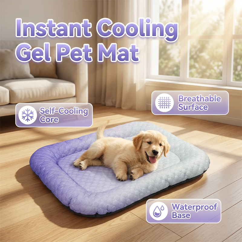 Tapis rafraîchissant pour chiens et chats - Coussin de couchage en soie glacée pour l'été aux couleurs dégradées, respirant et doux pour sols intérieurs, canapés et voyages en voiture, lavable, disponible en plusieurs tailles