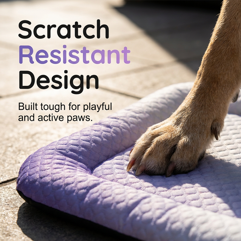 Tapis rafraîchissant pour chiens et chats - Coussin de couchage en soie glacée pour l'été aux couleurs dégradées, respirant et doux pour sols intérieurs, canapés et voyages en voiture, lavable, disponible en plusieurs tailles